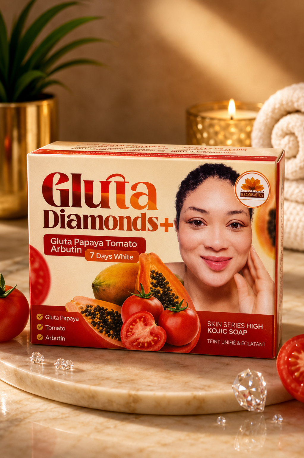 Savon Diamant + Gluta — Petit format